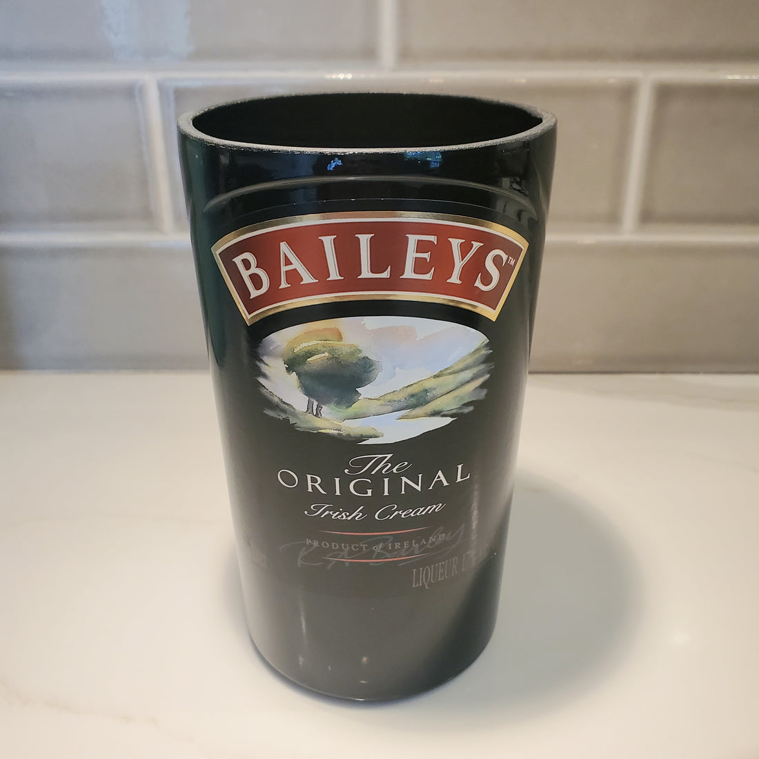 Baileys Irish Cream 1L Hand Cut Upcycled Liquor Bottle Candle - Choose Your Scent