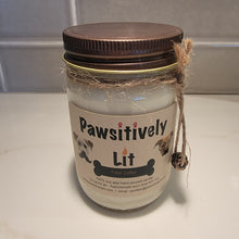 Load image into Gallery viewer, Fresh Coffee Scented Pawsitively Lit 100% Soy Wax Mason Jar Candle