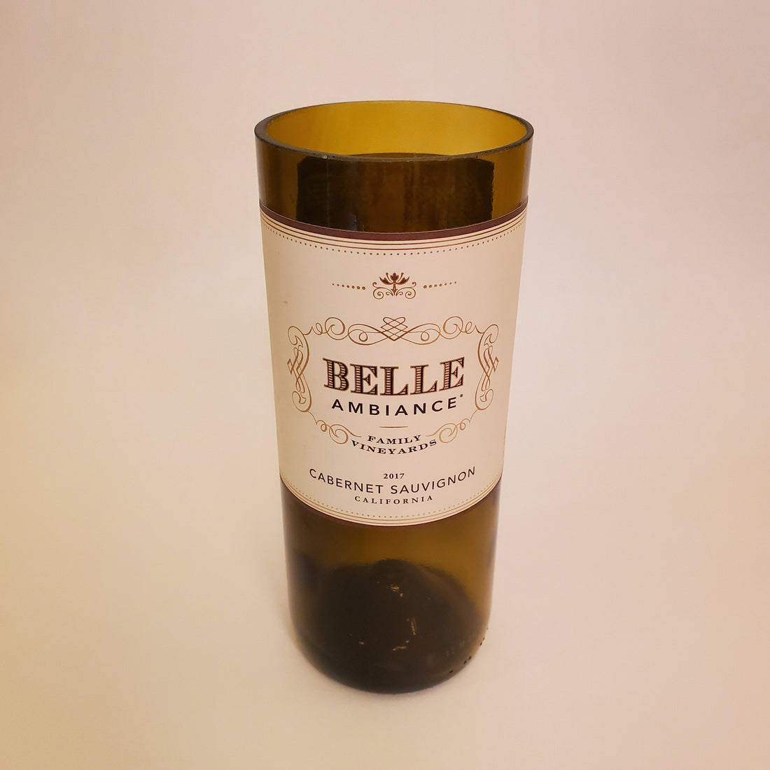 Belle Ambiance Hand Cut Upcycled Wine Bottle Candle - Choose Your Scent