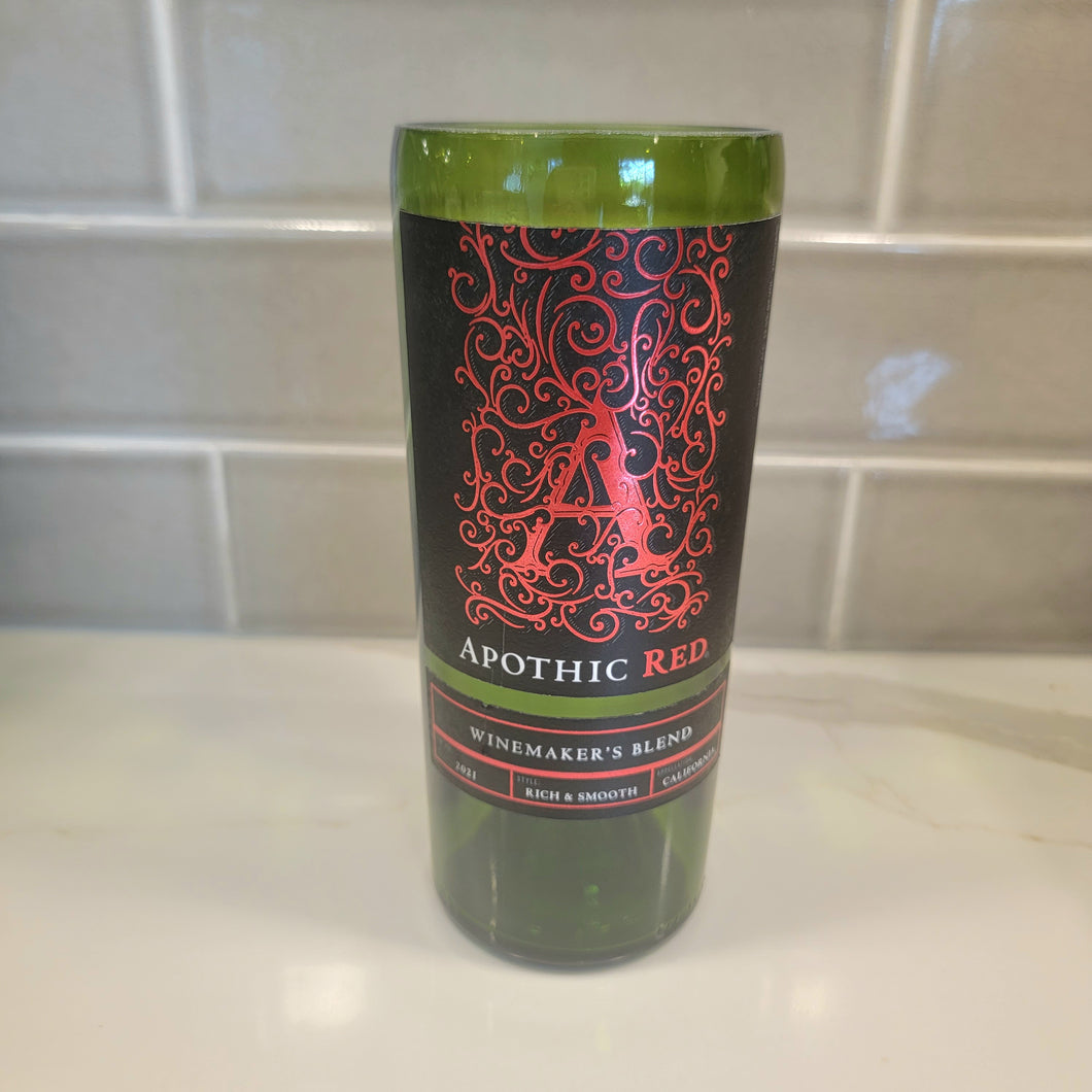 Apothic Red Hand Cut Upcycled Wine Bottle Candle - Choose Your Scent