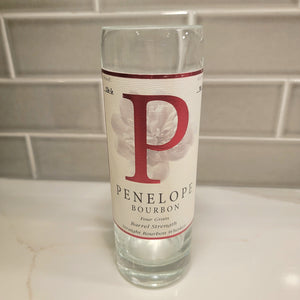 Penelope Barrel Strength Bourbon 750ml Hand Cut Upcycled Liquor Bottle Candle  - Choose Your Scent
