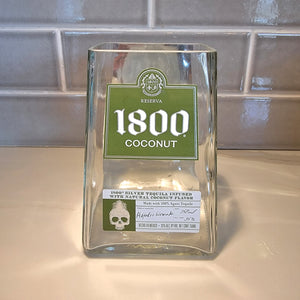 1800 Coconut Tequila with top 750ml Hand Cut Upcycled Liquor Bottle Candle  - Choose Your Scent