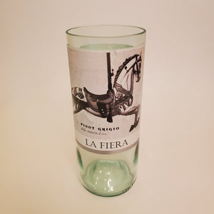 La Fiera Hand Cut Upcycled Wine Bottle Candle - Choose Your Scent