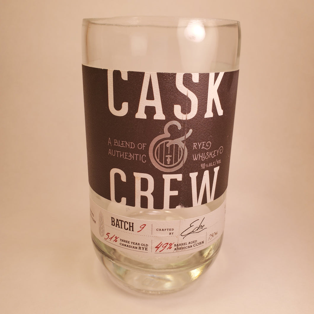 Cask & Crew 750ml Hand Cut Upcycled Liquor Bottle Candle - Choose Your Scent