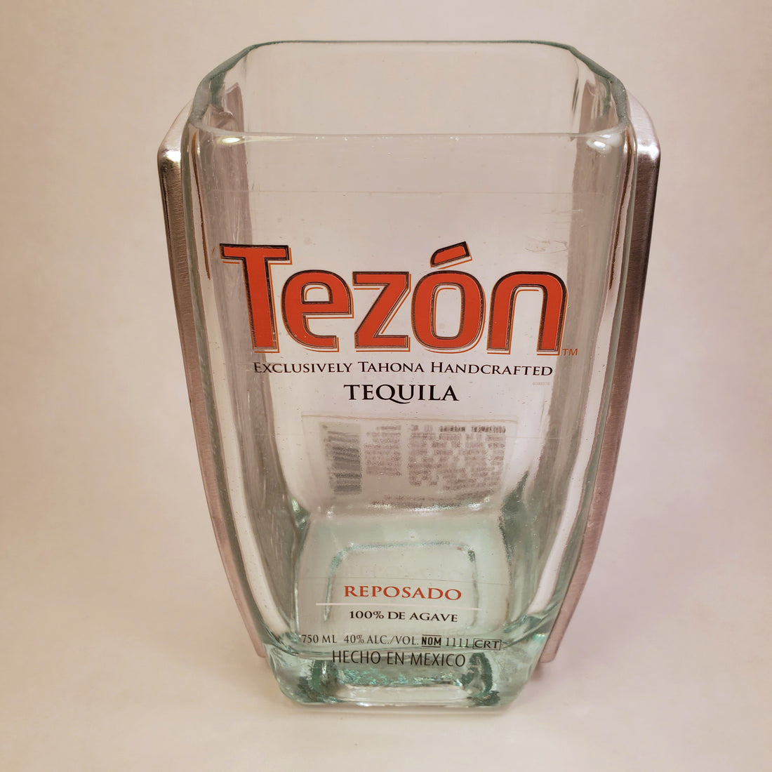 Tezon Tequila 750ml Hand Cut Upcycled Liquor Bottle Candle - Choose Your Scent