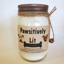 Load image into Gallery viewer, Pink Sands Scented Pawsitively Lit 100% Soy Wax Mason Jar Candle