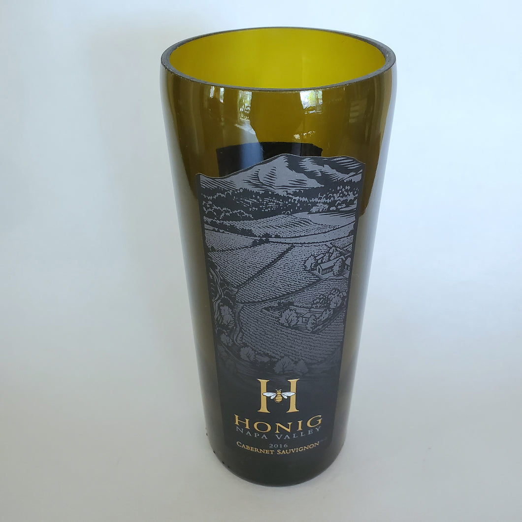 Honig Cabernet Sauvignon 2016 Hand Cut Upcycled Wine Bottle Candle - Choose Your Scent