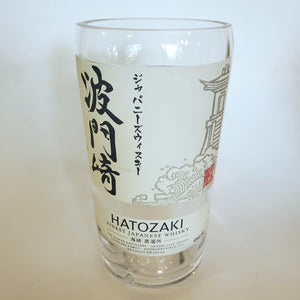 Hatozaki Finest Japanese Whisky 750ml Hand Cut Upcycled Liquor Bottle Candle  - Choose Your Scent