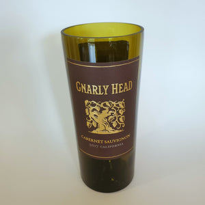 Gnarly Head Cabernet Sauvignon Hand Cut Upcycled Wine Bottle Candle - Choose Your Scent