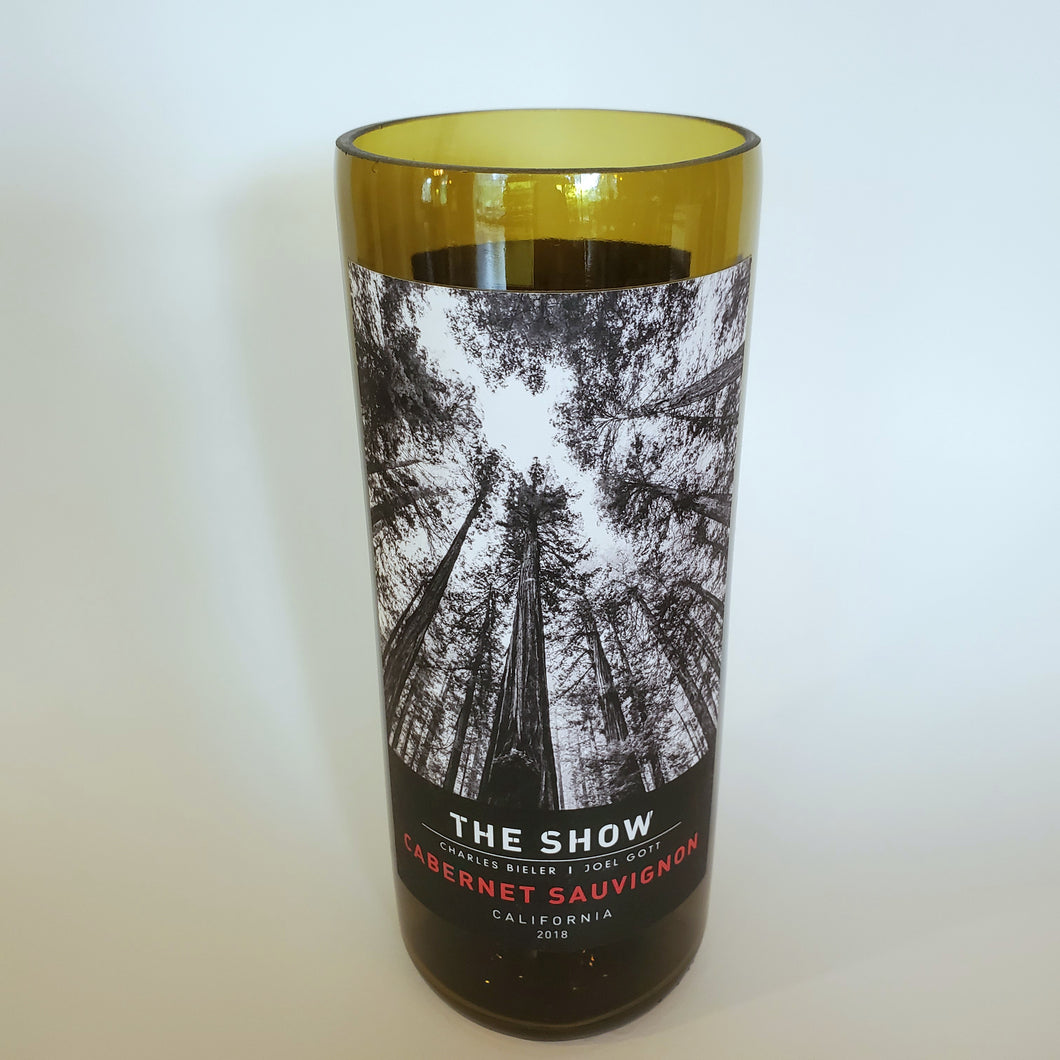 The Show Cabernet Sauvignon Hand Cut Upcycled Wine Bottle Candle - Choose Your Scent