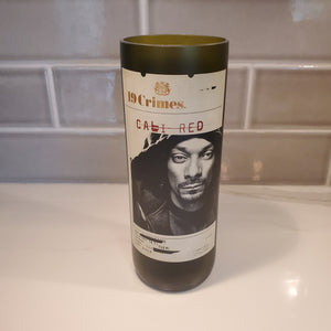 19 Crimes Cali Red Wine Hand Cut Upcycled Wine Bottle Candle - Choose Your Scent