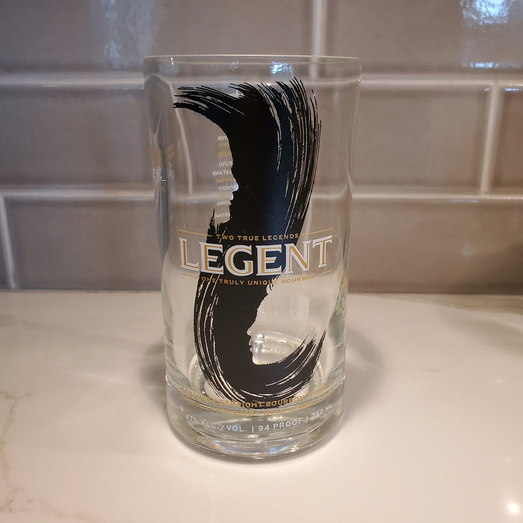 Legent Whiskey   - 750ml Hand Cut Upcycled Liquor Bottle Candle  - Choose Your Scent