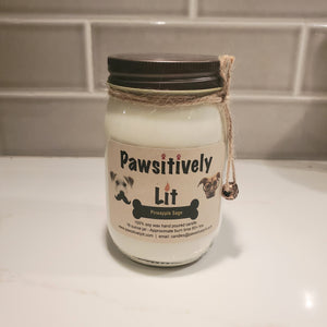 Pineapple Sage Scented Pawsitively Lit 100% Soy Wax Mason Jar Candle