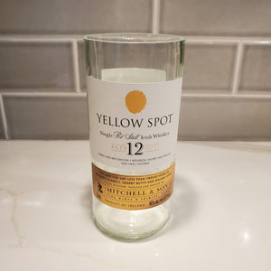 Mitchell & Son Yellow Spot  - 750ml Hand Cut Upcycled Liquor Bottle Candle  - Choose Your Scent