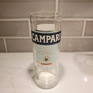 Campari 750ml Hand Cut Upcycled Liquor Bottle Candle  - Choose Your Scent