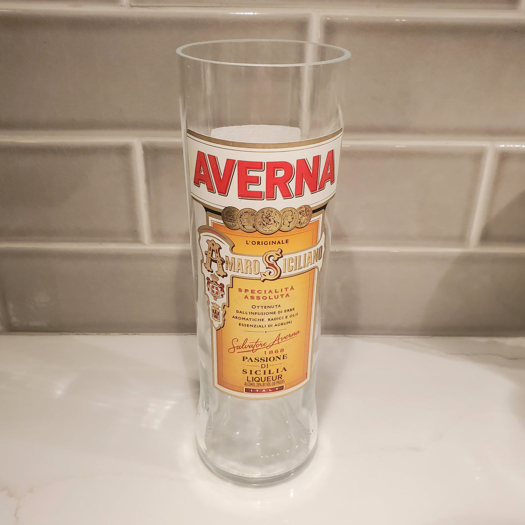 Averna 750ml Hand Cut Upcycled Liquor Bottle Candle  - Choose Your Scent