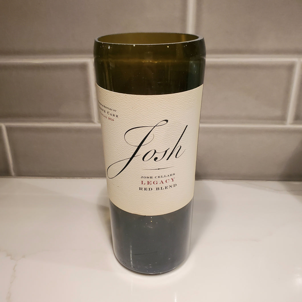 Josh Legacy Red Blend Wine Hand Cut Upcycled Wine Bottle Candle - Choose Your Scent