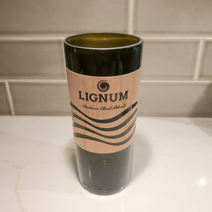 Lignum Italian Red Blend Wine Hand Cut Upcycled Wine Bottle Candle - Choose Your Scent