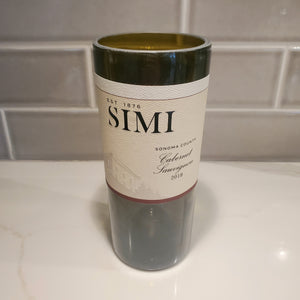 Simi Cabernet Wine Hand Cut Upcycled Wine Bottle Candle - Choose Your Scent