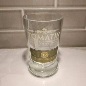 Tomatin Scotch Whisky 750ML Hand Cut Upcycled Liquor Bottle Candle - Choose Your Scent