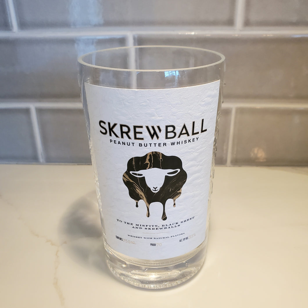 Skrewball Peanut Butter Whiskey 750ml Hand Cut Upcycled Liquor Bottle Candle  - Choose Your Scent