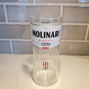 Molinari Sambuca 1L Hand Cut Upcycled Liquor Bottle Candle - Choose Your Scent