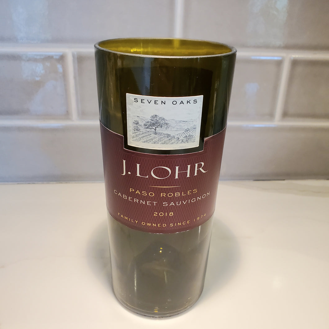 J. Lohr Paso Robles Hand Cut Upcycled Wine Bottle Candle - Choose Your Scent