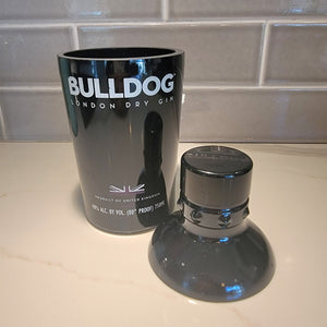Bulldog Gin with top 750ml Hand Cut Upcycled Liquor Bottle Candle  - Choose Your Scent