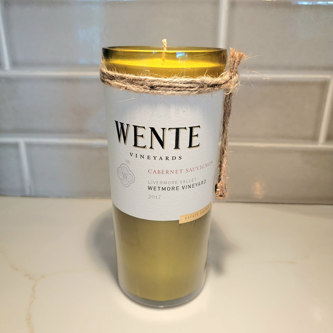 Wente Upcycled Wine Bottle Candle - Scent - Cabernet Sauvignon