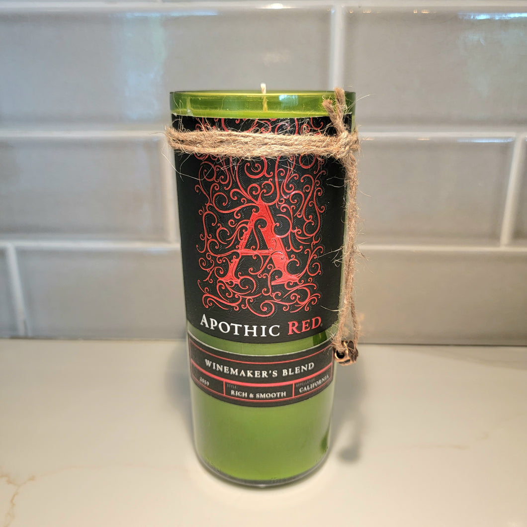 Apothic Red Upcycled Wine Bottle Candle - Scent - Black Cherry Merlot