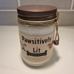 Christmas Hearth Scented Pawsitively Lit 100% Soy Wax Mason Jar Candle