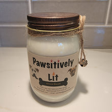 Load image into Gallery viewer, Almond Biscotti Scented Pawsitively Lit 100% Soy Wax Mason Jar Candle