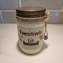 Load image into Gallery viewer, Black Sea Scented Pawsitively Lit 100% Soy Wax Mason Jar Candle