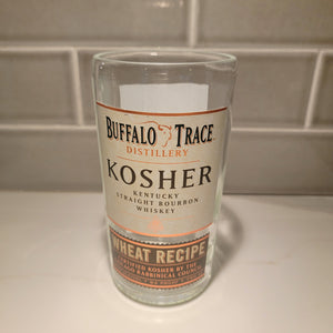 Buffalo Trace Whisky Kosher 750ml Hand Cut Upcycled Liquor Bottle Candle  - Choose Your Scent
