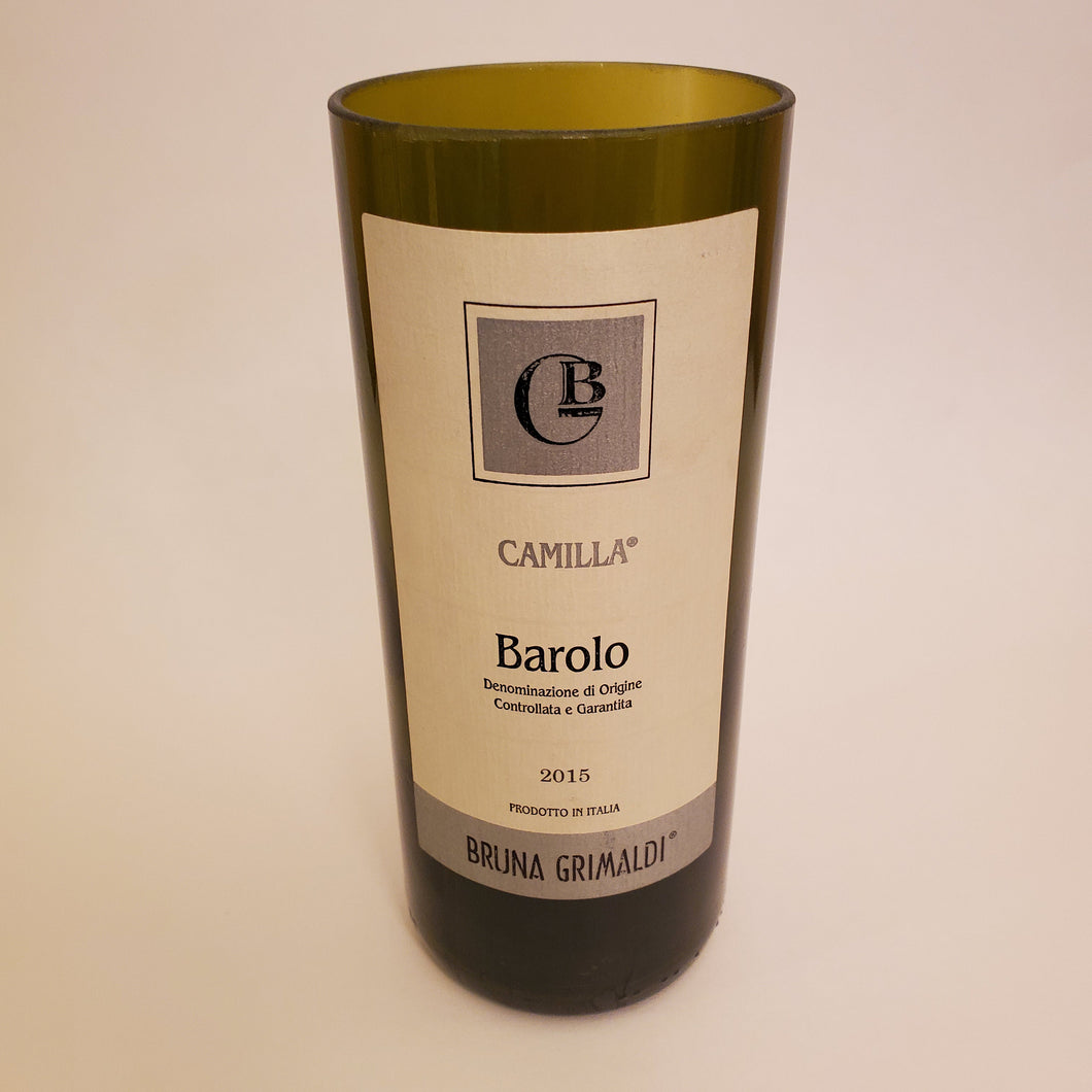 Camila Barolo Hand Cut Upcycled Wine Bottle Candle - Choose Your Scent