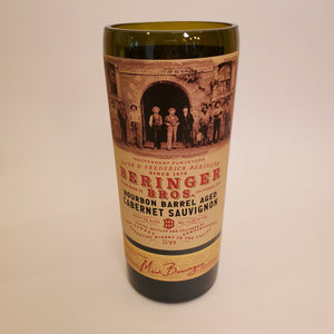 Beringer Bros Hand Cut Upcycled Wine Bottle Candle - Choose Your Scent