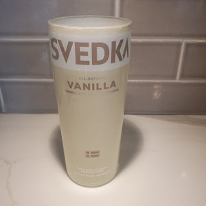 Svedka Vanilla Vodka 1L Hand Cut Upcycled Liquor Bottle Candle  - Choose Your Scent